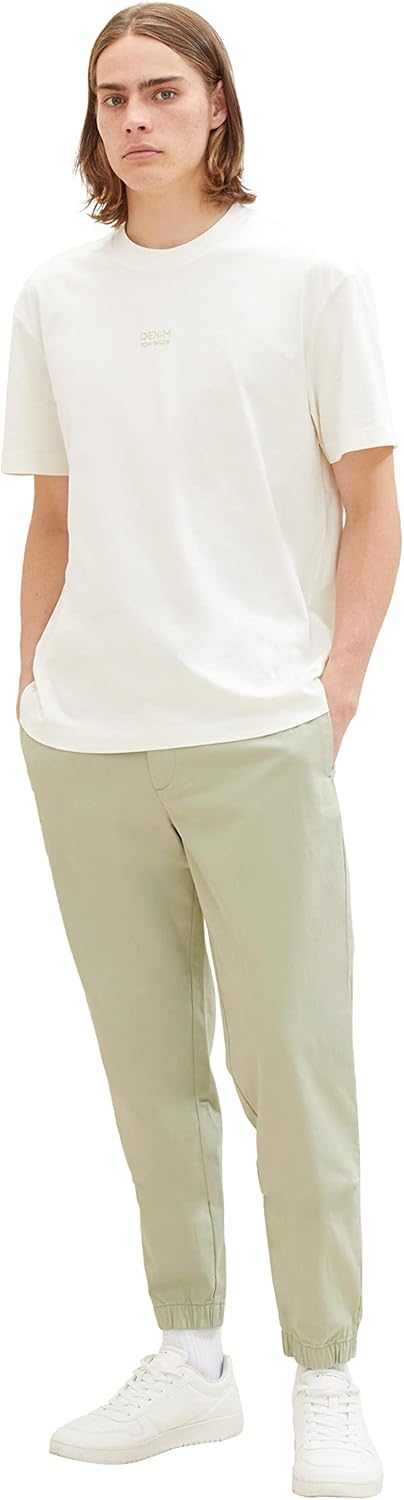 TOM TAILOR Denim Herren 1037538 Tapered Fit Chino Hose, 32246-garden Peat, M