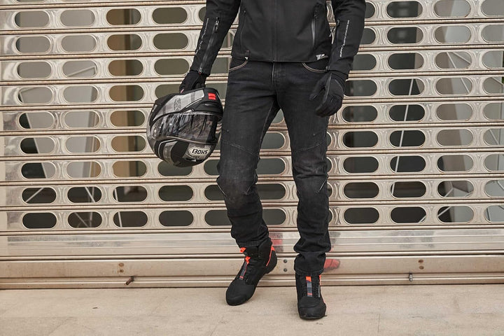 SHIMA DEVON Motorradjeans - Belüftete Elastische Slim Fit Biker Motorradhose mit FiberQL-Verstärkung