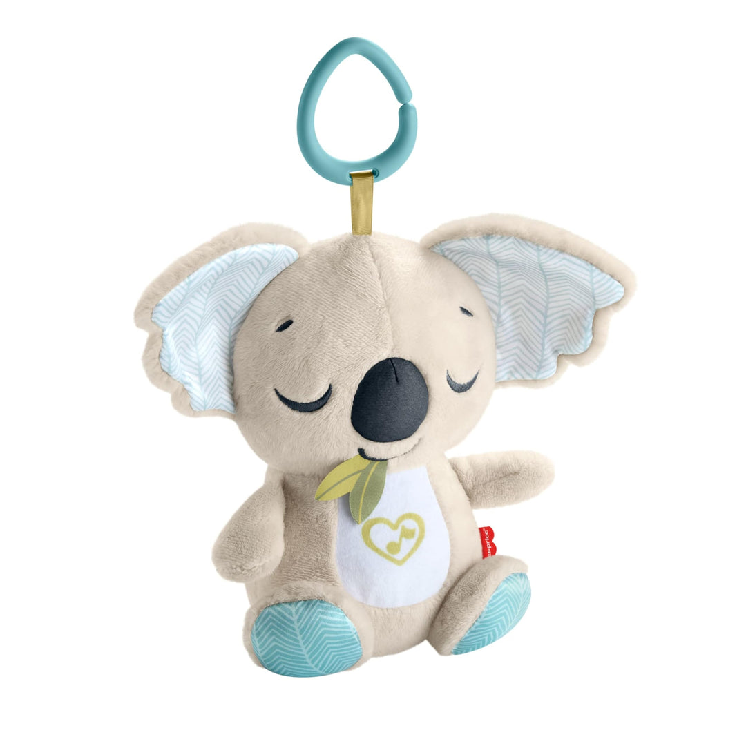 Fisher-Price Baby-Spielzeug für unterwegs Koala-Spieluhr, Plüsch-Spieluhr mit weissem Rauschen und M