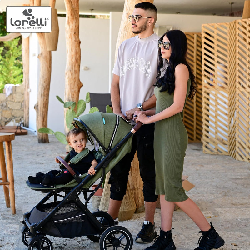 Lorelli Kinderwagen Storm, Sport Buggy klein zusammenklappbar, nur 9,3kg, kompakter Sportsitz bis 22