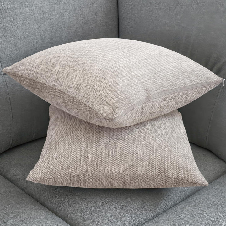 Selfitex 2er Set Couchkissen 50x50 cm, Sofakissen mit Füllung und Bezug, kuschelweiches Lesekissen,