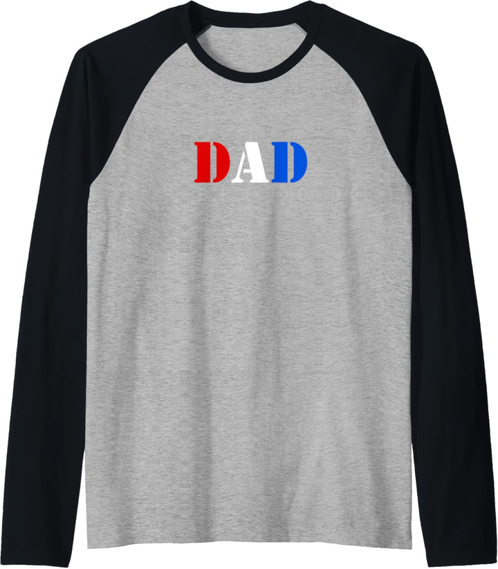 Herren Dad Gifts for Dad | Dad | Gift Fathers Day Patriotic Red Raglan