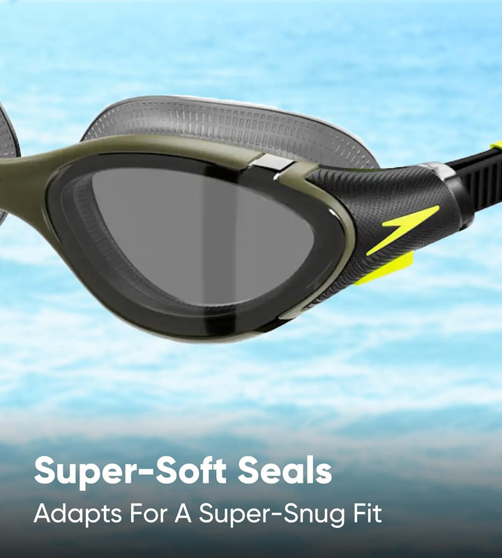 Speedo Unisex Biofuse 2.0 Schwimmbrille (1er Pack) Einheitsgrösse Olive Night/Black/Hyper/Smoke, Ein