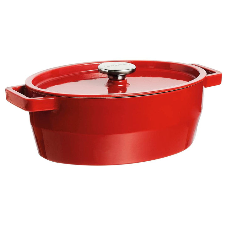 Pyrex Bratentopf, Gusseisen, Rot