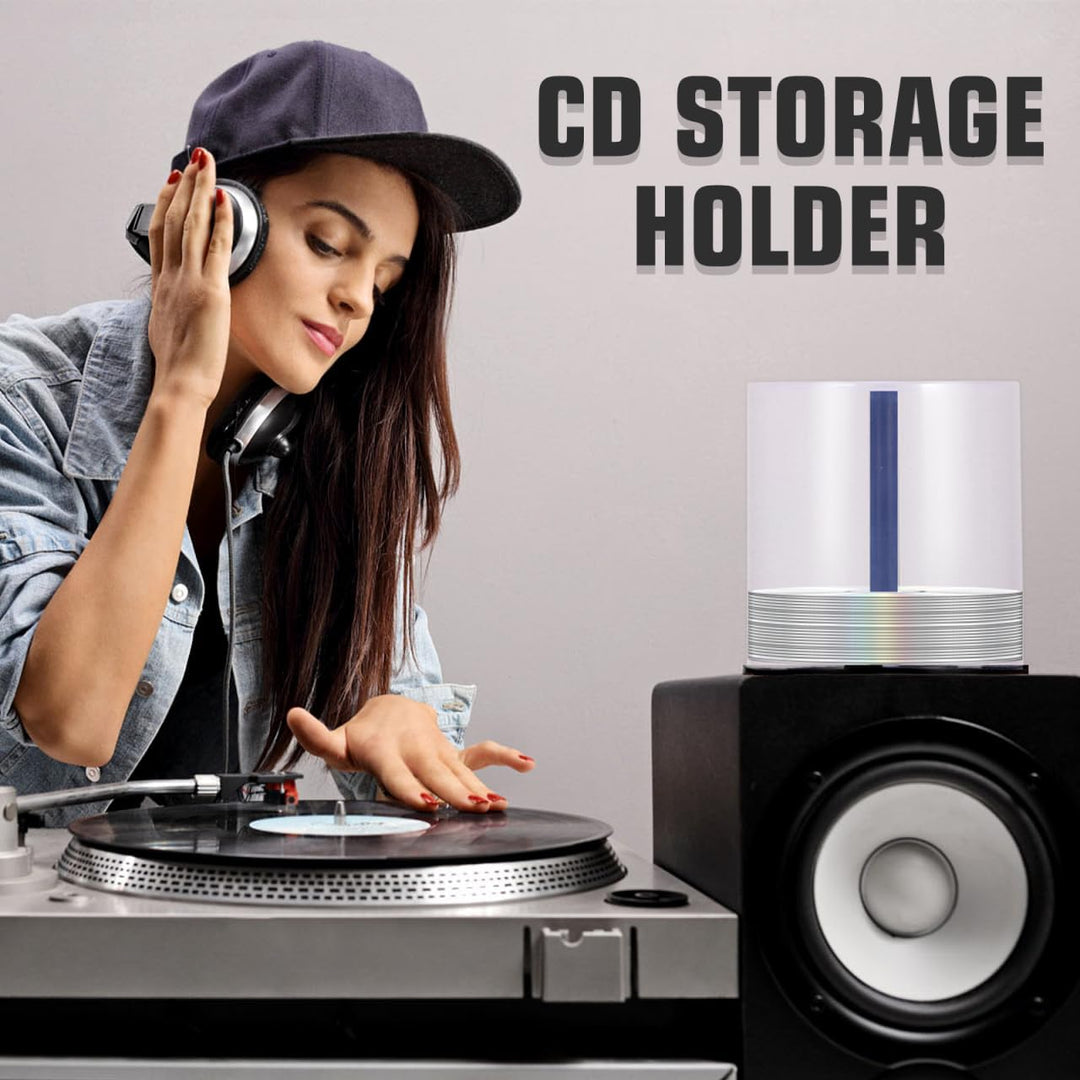 Zerodeko Cd-Aufbewahrungseimer 2Er-Set Transparenter Dvd-Halter Mit Staubschutz Kompakter Plastik Cd