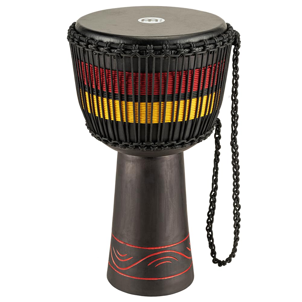 Meinl Percussion 33cm African Style Rope Tuned Wood Djembe Trommel - mit Ziegenfell - Musikinstrumen