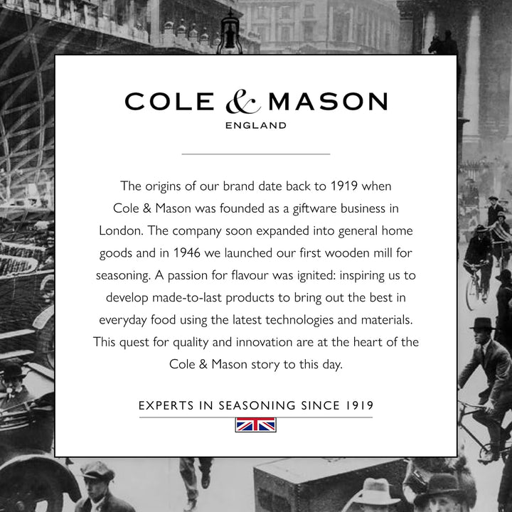 Cole & Mason London Salz- und Pfeffermühlen-Set aus Acryl, 180 mm, Precision+ Carbon/Keramik-Mechani