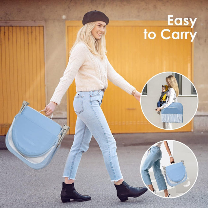 beberoad Babywiege Reise-Pod Leicht Zusammenklappbar Stubenwagen Himmelblau, Himmelblau