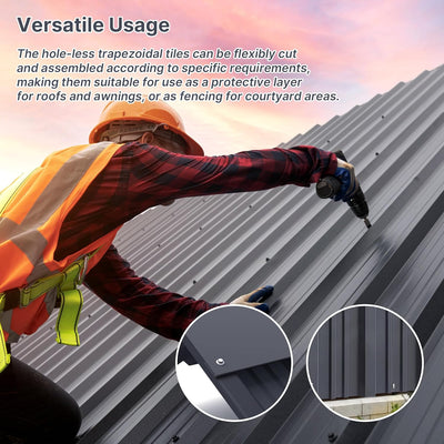 Mondeer 14er-Set Metall Trapezblech, Wellblechplatten für Dach, Dachbleche Trapezblech, Verzinkter S