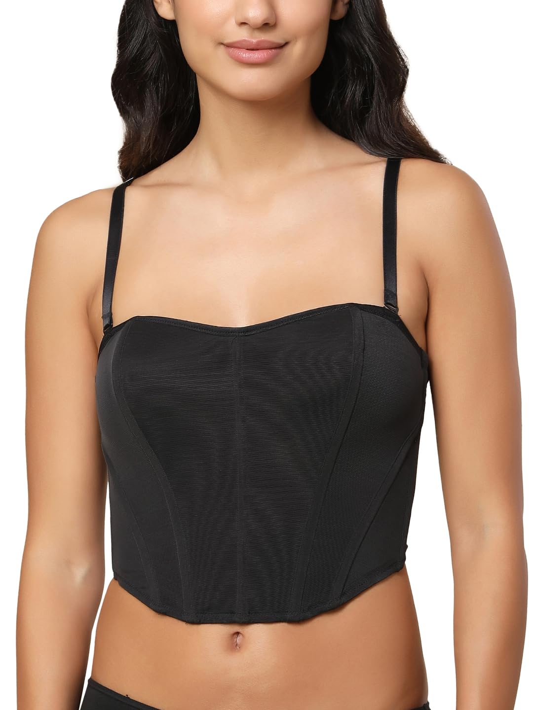 Triumph Damen Signature Sheer Corset Bra XXL Schwarz, XXL Schwarz