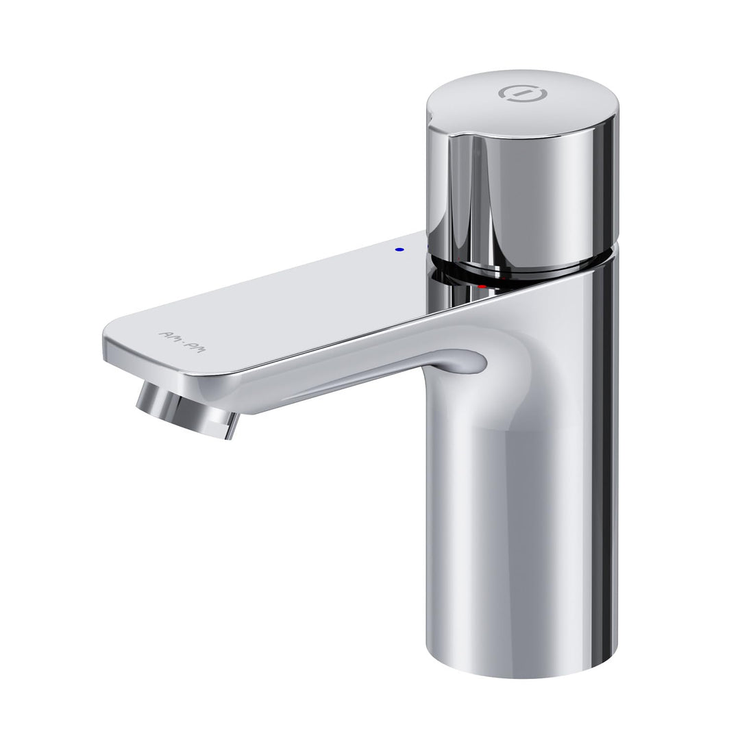 Wasserhahn Bad, Waschtischarmatur mit Push-Schalter, Badarmaturen aus Messing, Waschbecken Armatur,