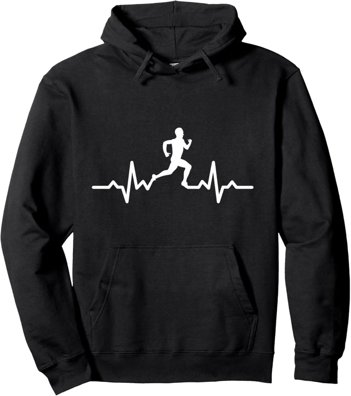Herzschlag EGK Laufen Joggen Fitness Cool Hoodie Pullover Hoodie