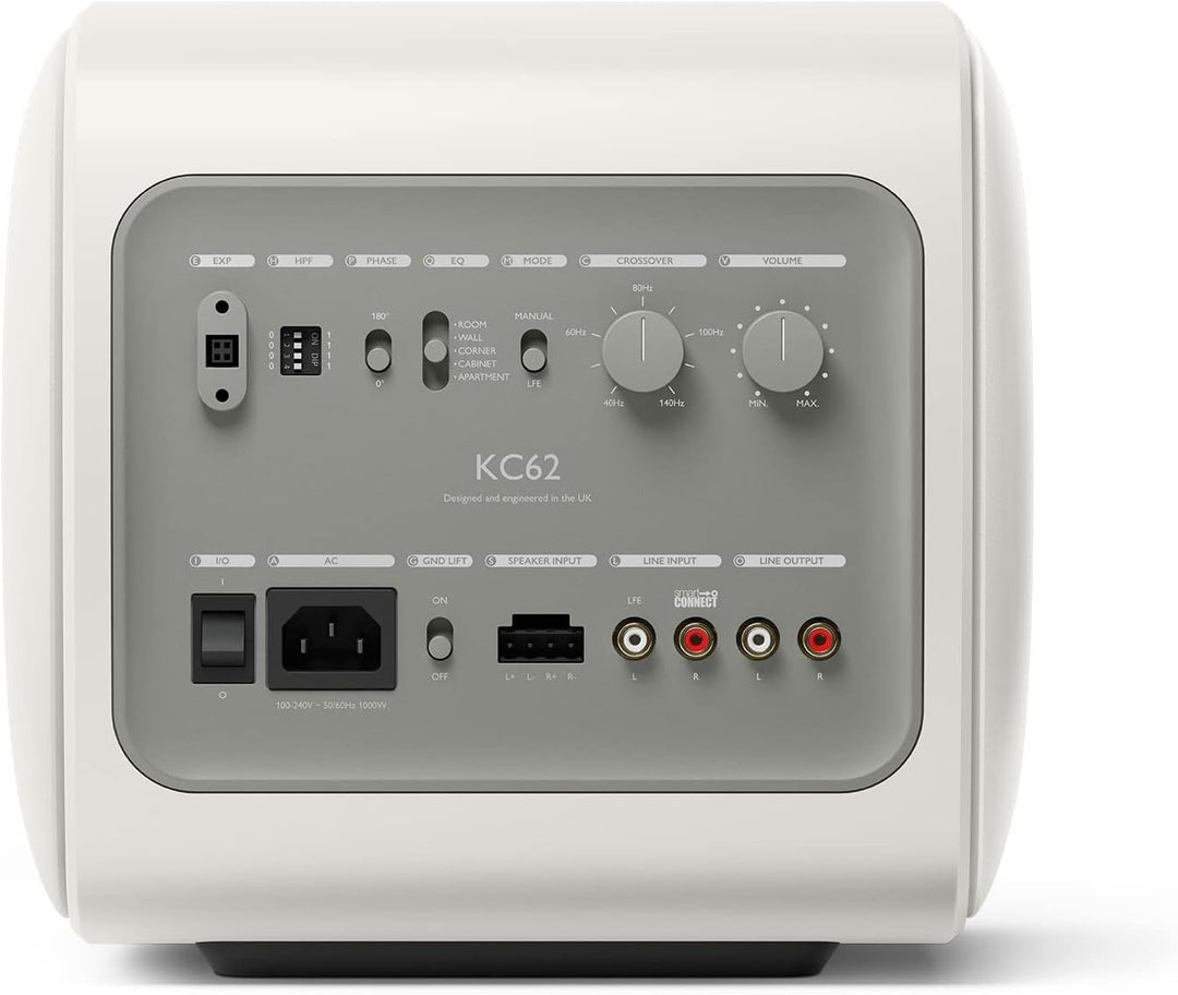 KEF KC62 Leistungsstarker Aktiver Subwoofer | Weiss | 1000 Watt black, black