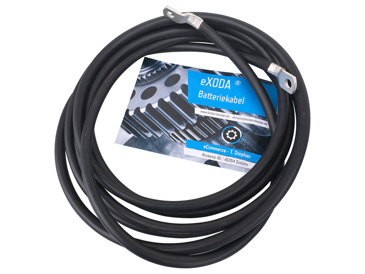 Batteriekabel 35 mm² 300cm mit Kabelschuhen M8 Schwarz 35 mm² 300cm M8 Schwarz, 35 mm² 300cm M8 Schw
