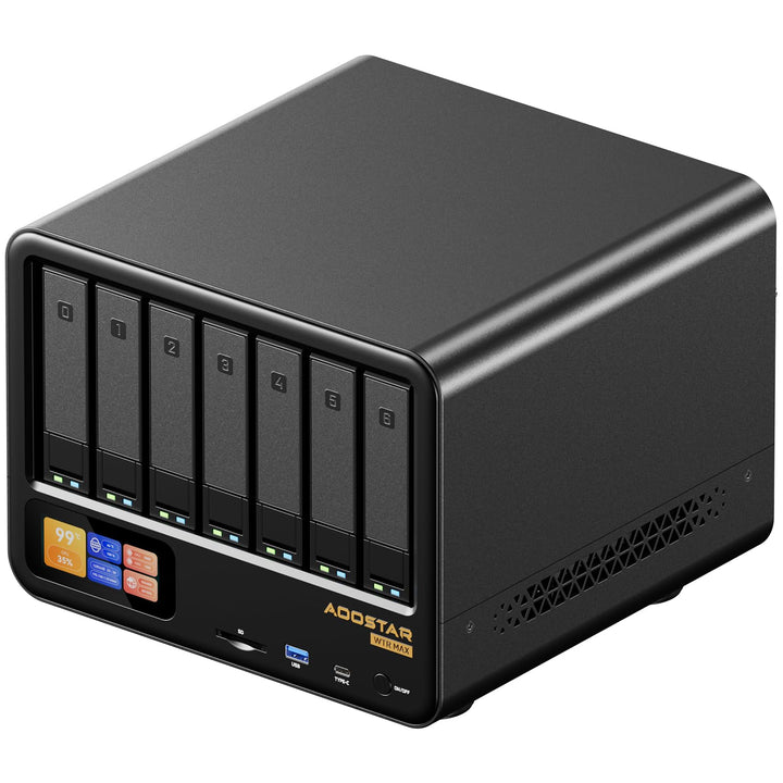 AOOSTAR WTR MAX 11 Bay Desktop NAS Mini PC, NAS Server Ryzen 7 PRO 8845HS Kein RAM Keine SSD, 6*2.5"