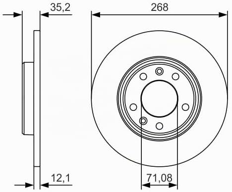 Bosch BD2163 Bremsscheiben - Hinterachse - ECE-R90 Zertifizierung - zwei Bremsscheiben pro Set
