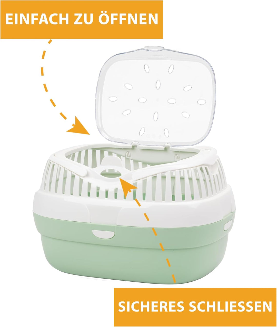 Ferplast Transportbox für Hamster und andere kleine Nagetiere Aladino Large Reisekäfig für Hamster,