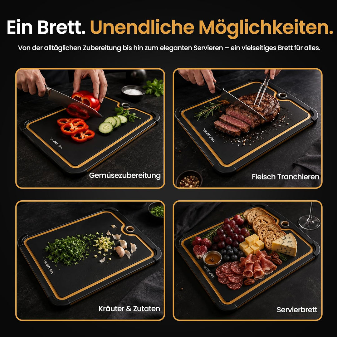 Schneidebrett aus Holzfaser (44 x 32,5 cm) – Spülmaschinenfest Verbund-Schneidebrett, Hohe Dichte, B