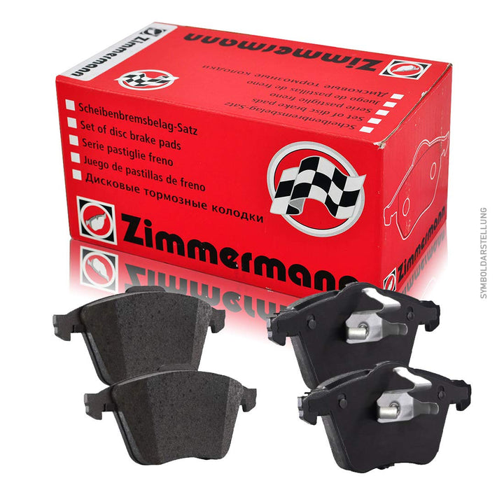 ZIMMERMANN 24848.185.2 Serie Bremsbelagsatz, Hinten, 8 Federn, 2 Sensoren, inklusive Platte dämpfend