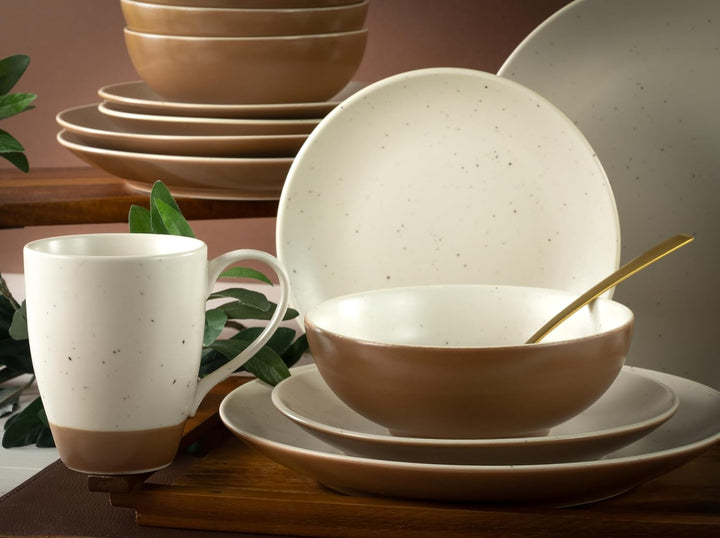 CREATABLE 33071, Serie SAND DUNES, Geschirrset, Kombiservice 16 teilig, Mehrfarbig, Kombiservice 16