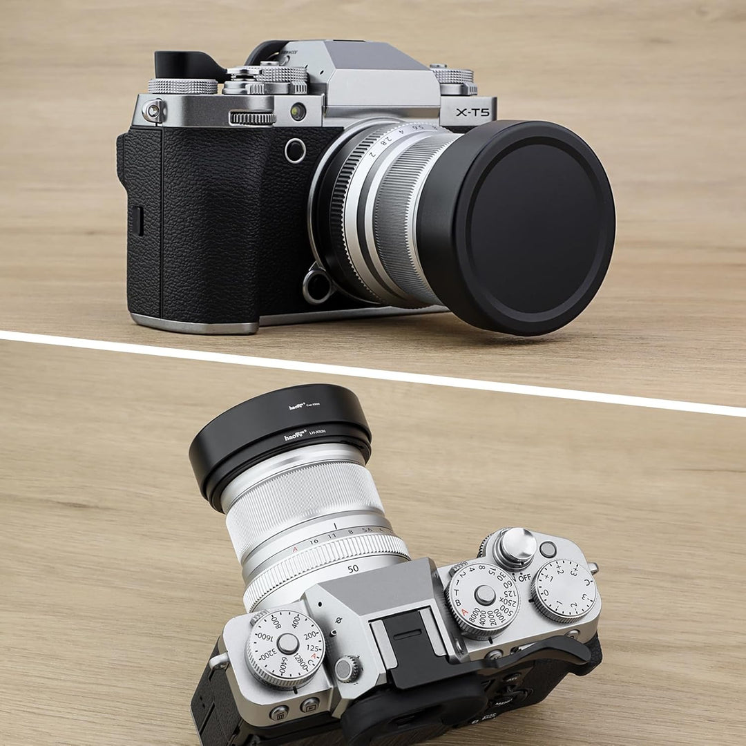 Haoge LH-X50N Bajonett-Gegenlichtblende aus Metall, quadratisch, für Fujifilm xf50 mm f2 Fuji Fujino