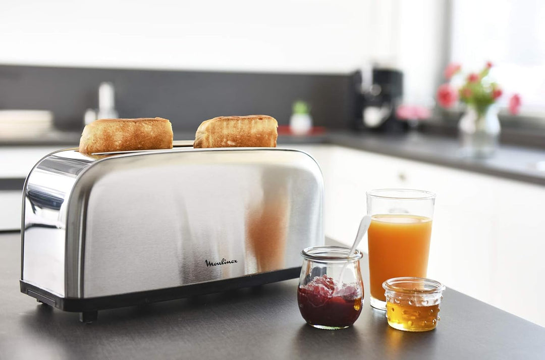 Moulinex Classic 2 Reb – Toaster, Leistung 1400 W, Edelstahl, Grau Grau 1400 W, Grau 1400 W