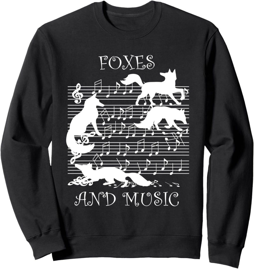Waldtier Fuchs und Musik Wildtiere Sweatshirt