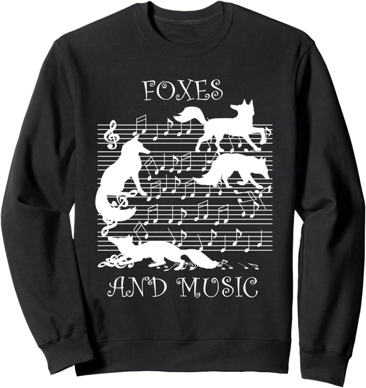 Waldtier Fuchs und Musik Wildtiere Sweatshirt