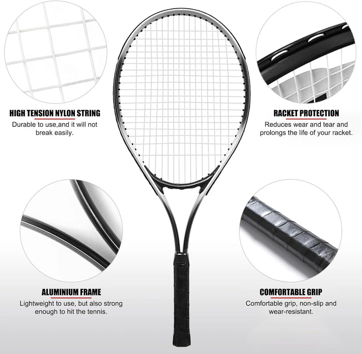 27-Zoll-Anfänger-Tennisschläger Für Erwachsene – Leichtes Einzelschläger-Set Für Erwachsene Für Dame