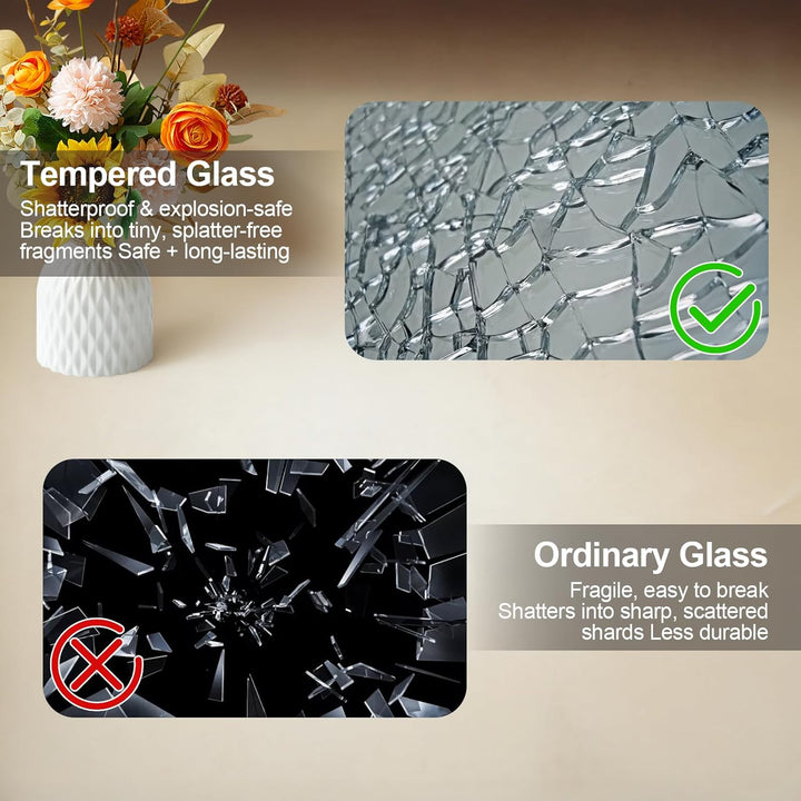 Badspiegel mit Beleuchtung Rund 80cm, LED-Badezimmerspiegel mit Touch-Schalter, Antibeschlag, 3 stuf