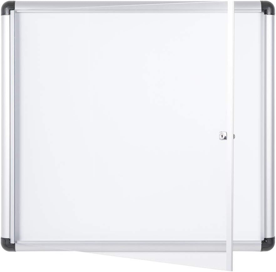 Bi-Office-Vitrine für den Innenbereich mit zusätzlichem, abschliessbarem magnetischem Whiteboard, Gr