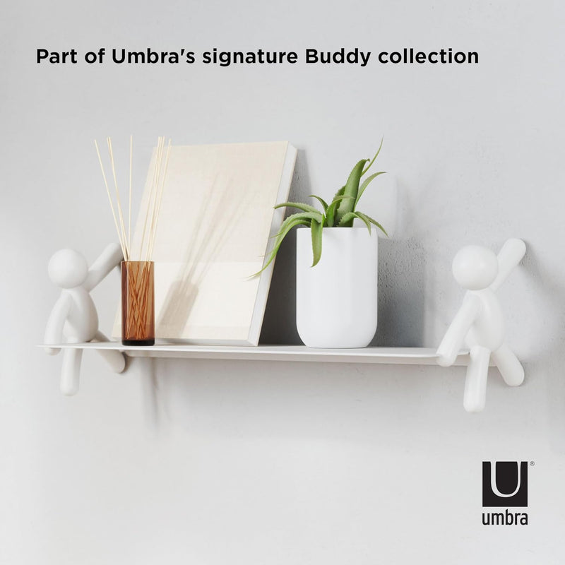 Umbra Buddy schwebendes Wandregal Shelves & Magazine Racks, Steel, White, Einheitsgrösse, Wei&