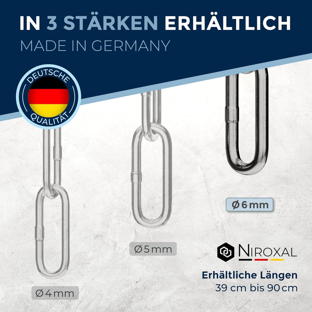 rostfreie Kombikette für Hunde - das ORIGINAL mit Zugstop - Edelstahl Hundekette Kettenhalsband lang