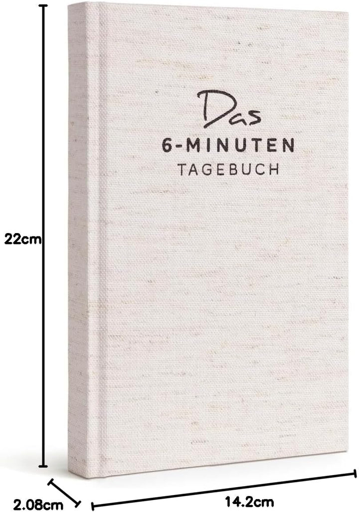 6-Minuten Tagebuch für Erwachsene (Das Original) - Dankbarkeitstagebuch, Wissenschaftlich Fundiertes