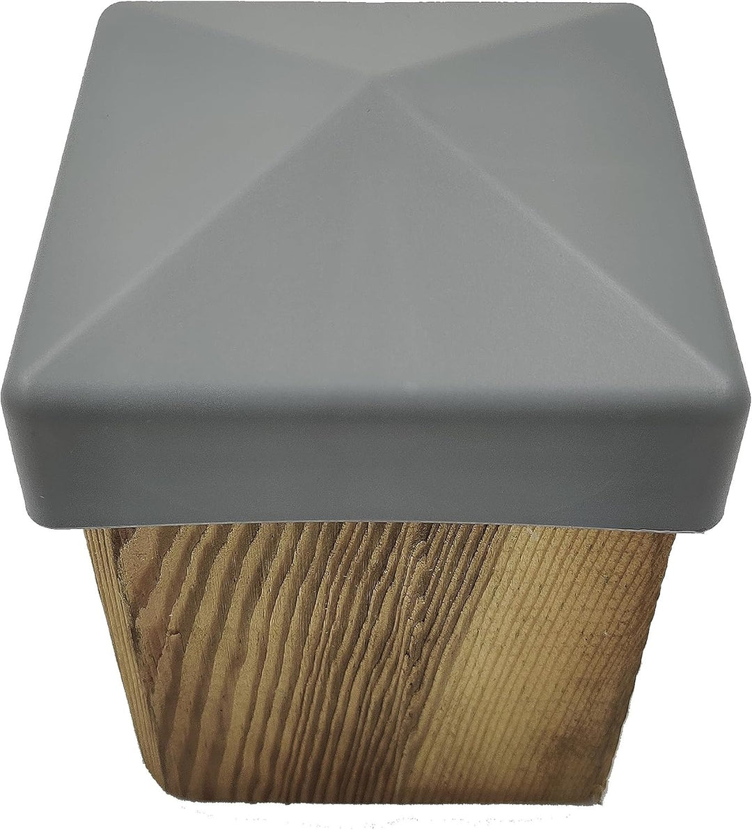 10 Stück Zaun Pfostenkappe 90 mm Pyramide Abdeckkappe grau für Pfosten 9 x 9 cm (UV stabilisiert/Mad