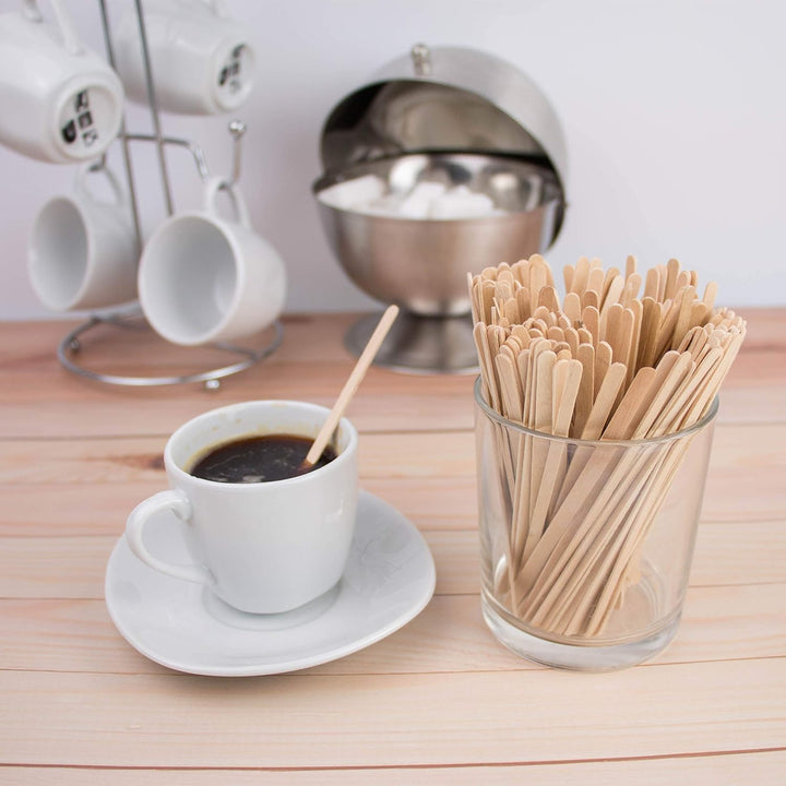 Kaffee-Rührstäbchen aus Holz, 11,3 cm, Einweg-Mixer für Kaffee, Einweg-Kaffeestäbchen, Stäbchen zum