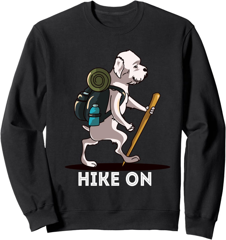 Lustige Westie Bergsteigen Wandern Sweatshirt