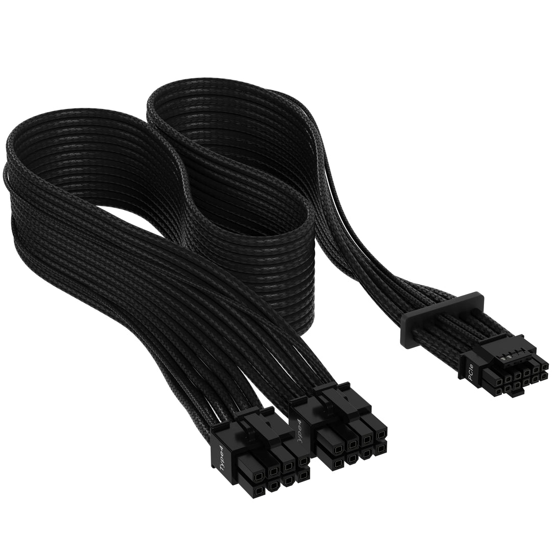 Corsair Premium 600W PCIe 5.0 / Gen 5 12VHPWR-Netzteilkabel – Passend für Typ-4-Netzteile über Zwei
