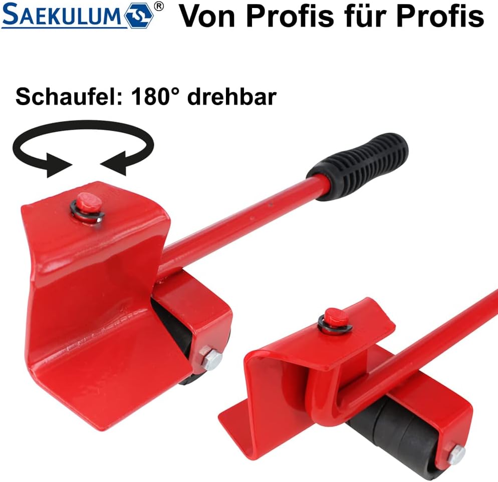Möbeltransporter Set: 2X Rollbrett + Möbelheber-Set Transportroller Möbelroller Möbelhund bis 200kg