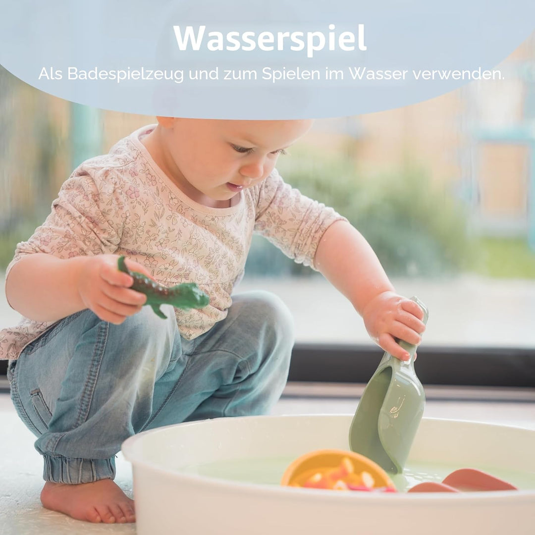 Inspire My Play – 3 x stapelbare Silikonschaufeln – Perfektes Zubehör für Sensory Play Tray – Zubehö
