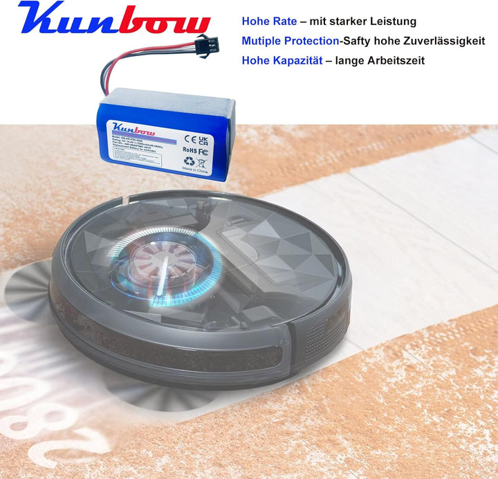 3200mAh Li-ion akku, Ersatzakku für AIRROBO P20 Saugroboter.(14.4V / 46.08Wh)