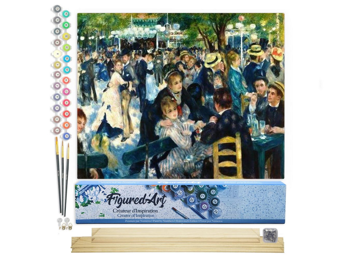 Figured'Art Malen Nach Zahlen Erwachsene Mit Rahmen Renoir - Bal du Moulin de la Galette - Paint by