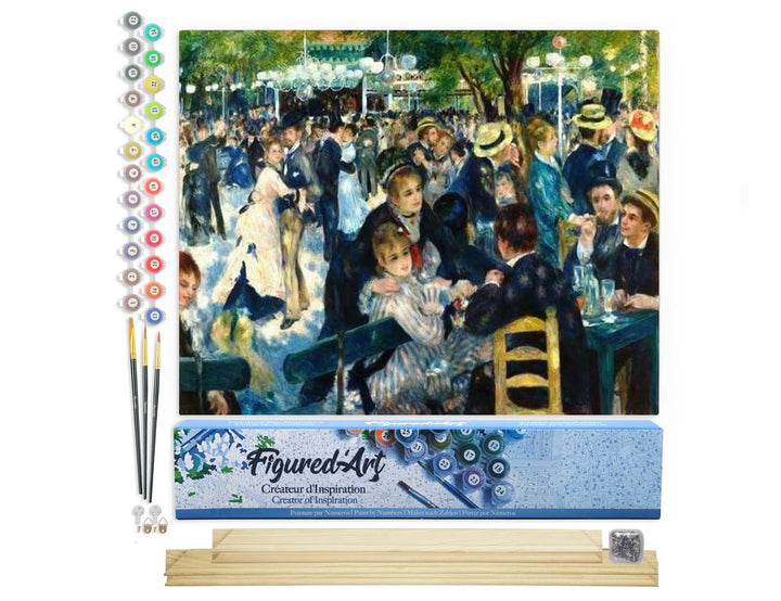 Figured'Art Malen Nach Zahlen Erwachsene Mit Rahmen Renoir - Bal du Moulin de la Galette - Paint by
