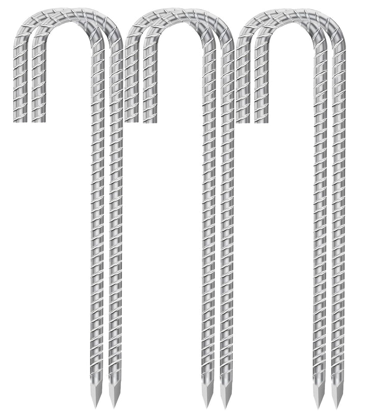 Verzinkte Bewehrungspfähle, robust, mit Gewinde, Bodenankerpfähle zur Befestigung von Wasserrohren,