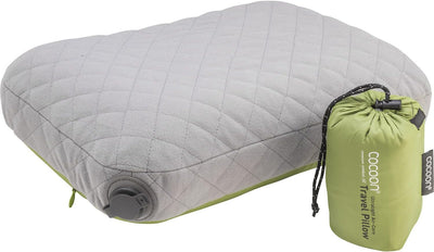 Cocoon Kopfkissen/Reisekissen Air Core Pillow Ultralight - 40x55cm Wasabi/Grey 1 Stück (1er Pack), W