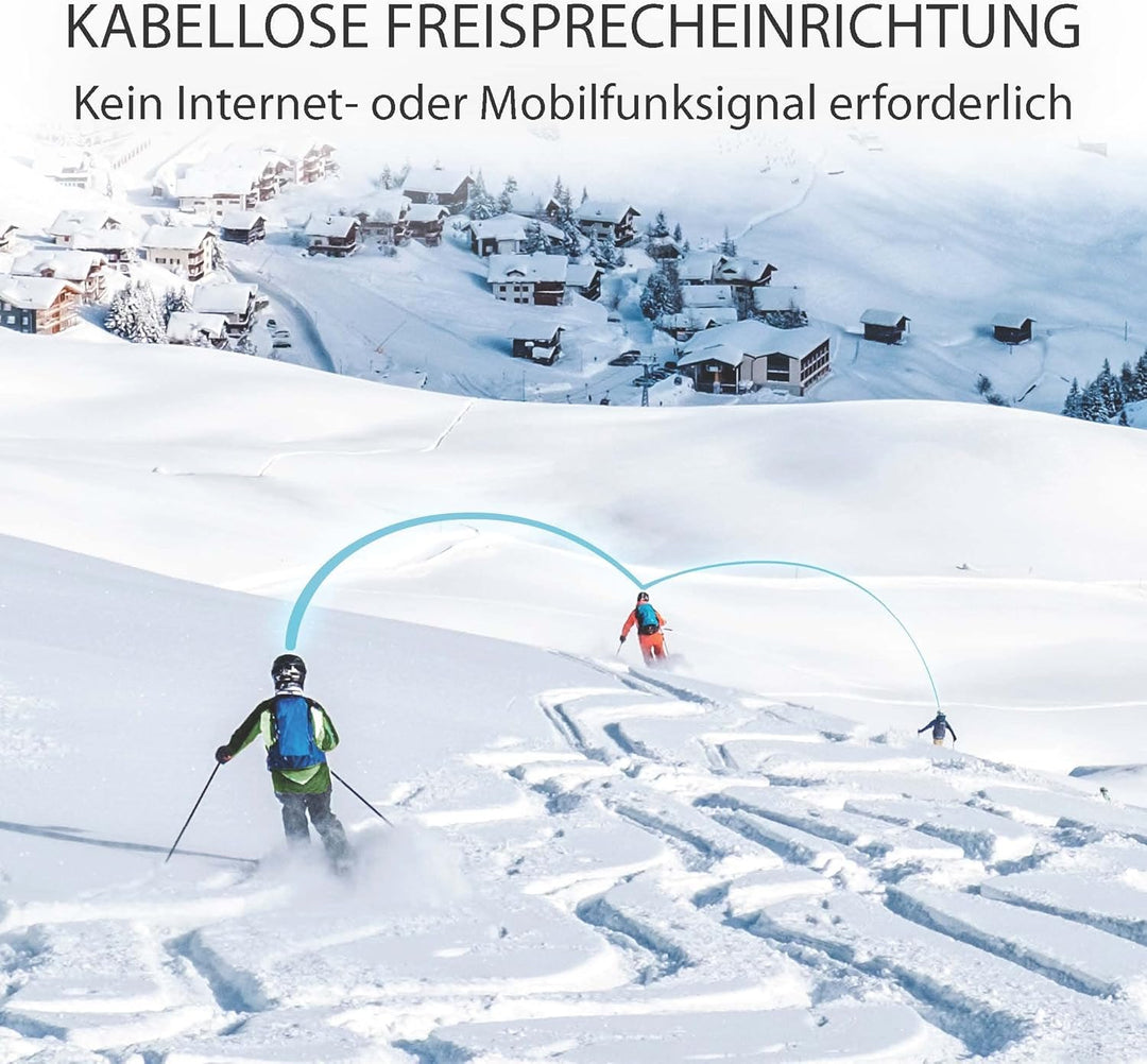 Cardo PACKTALK Helm-Kommunikationssystem, ideal für Ski, Snowboard und Radfahren, Einzelpackung, Out