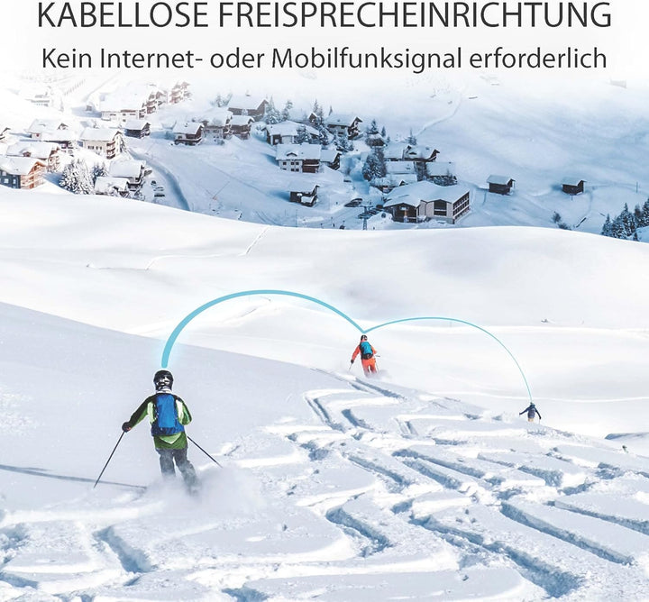 Cardo PACKTALK Helm-Kommunikationssystem, ideal für Ski, Snowboard und Radfahren, Einzelpackung, Out