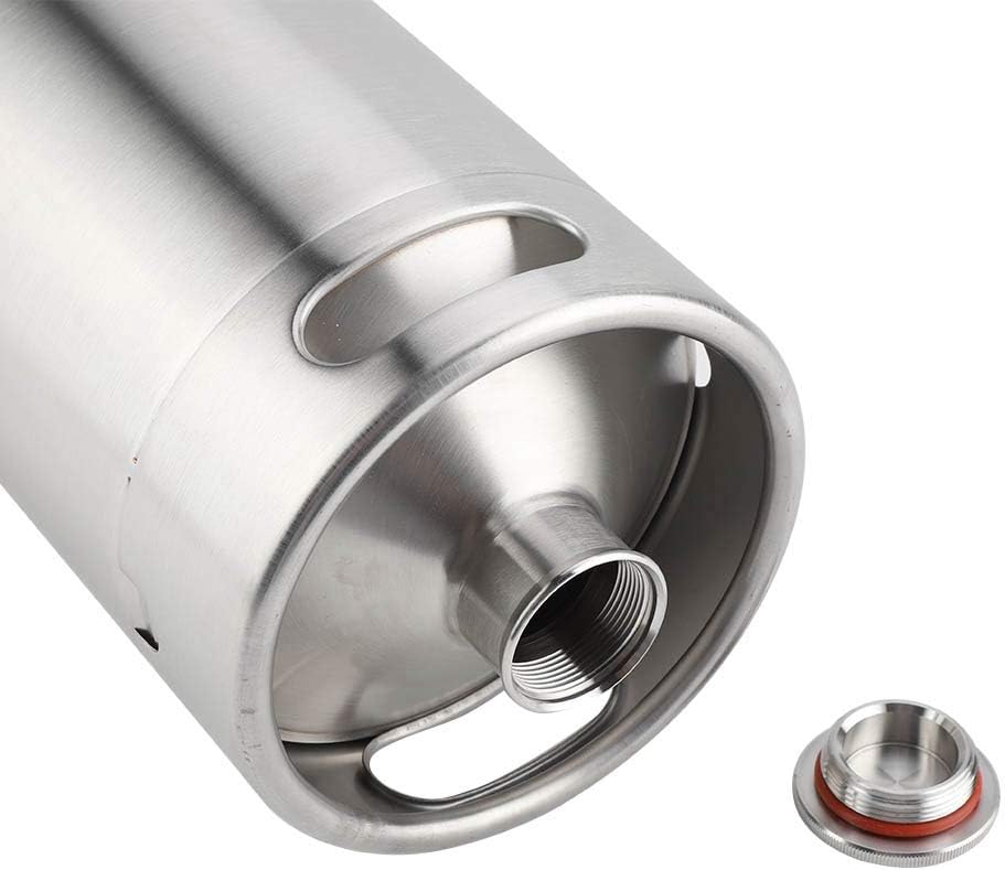 Mini-Bierfass aus Edelstahl, 4 l, mit Spiraldeckel, tragbares Bierfass für Zuhause, Hotel-Zubehör