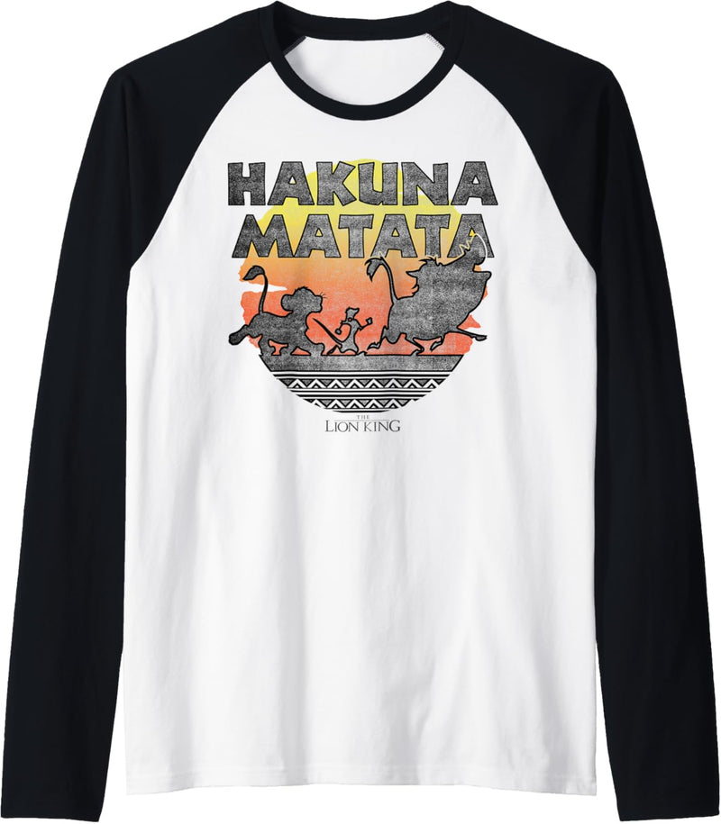 Disney The Lion King Hakuna Matata Sunset Silhouette Poster Raglan