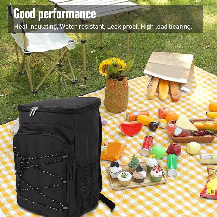 Kühlrucksack, Kühl Rucksack Gross Kühltasche Picknicktasche Rucksack mit Seitentaschen Wasserdicht A
